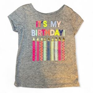 Cat & Jack 2T Birthday Tee, Girl, Casual